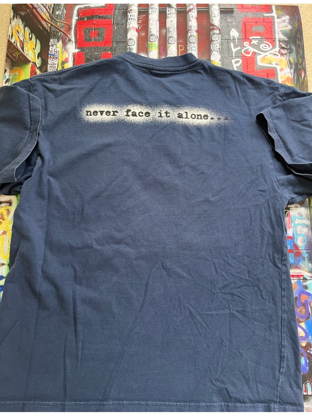 Golf Wang Navy Tee with Alien Head Graphic - Picture 2 of 5